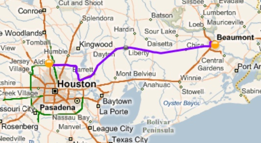 Houston to Beaumont Dark Fiber Network